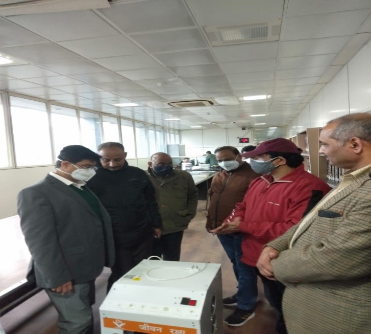 दिनांक 04 फरवरी 2022 लक्ष्मीपत सिंघानिया इंस्टीट्यूट ऑफ कॉडियोलोजी एण्ड कार्डियक सर्जरी कानपुर नगर,में क्लीनिकल ट्रायल हेतु ऑक्सीजन कन्सनट्रेटर को प्रदान करने